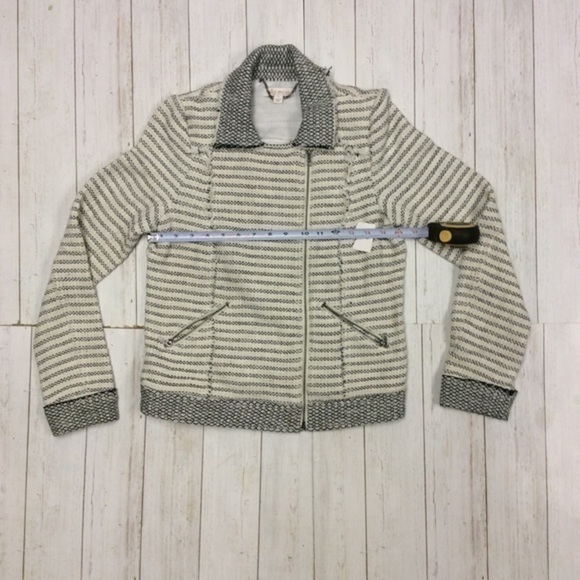 Ella Moss Salinas Stripe Tweed Moto Jacket. - Picture 14 of 16